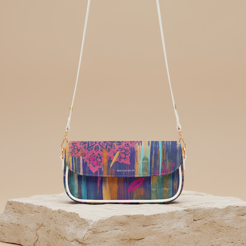 Roya Leather Underarm Bag- Designer Handbag