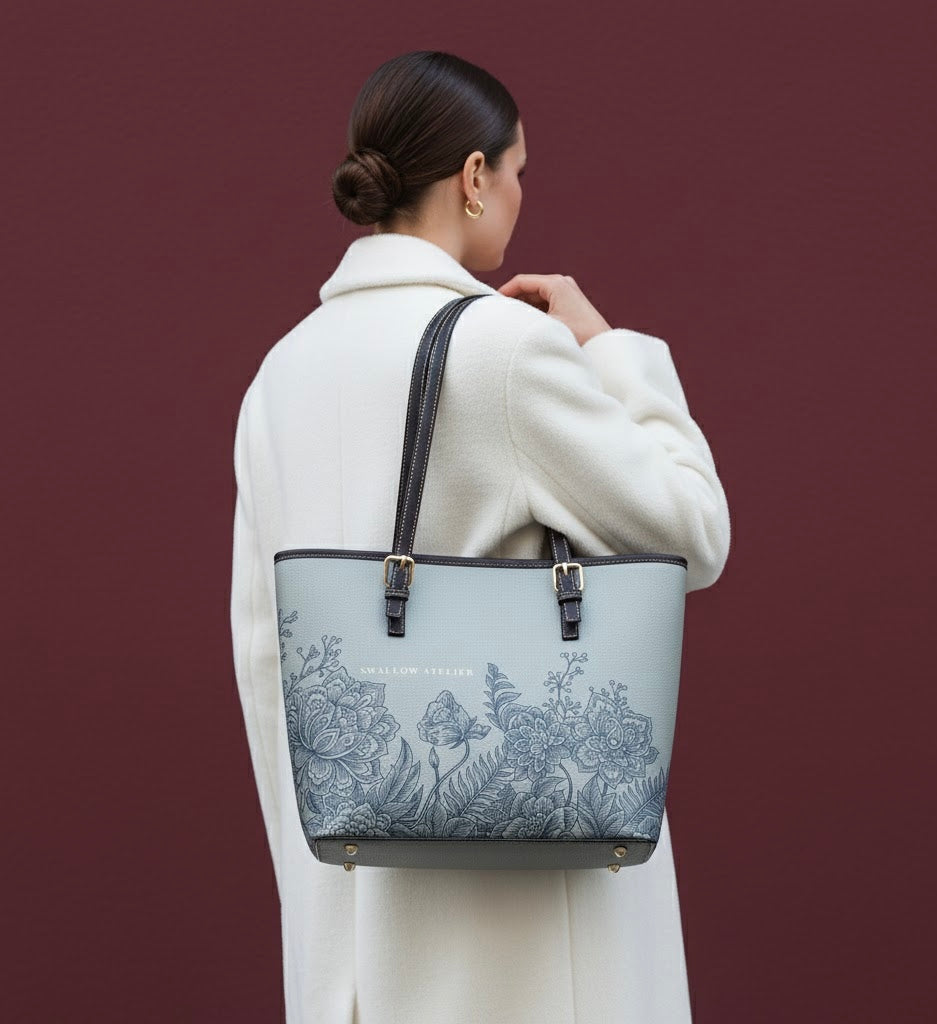 Gol Medium Leather Tote Bag for Women- Designer Handbag