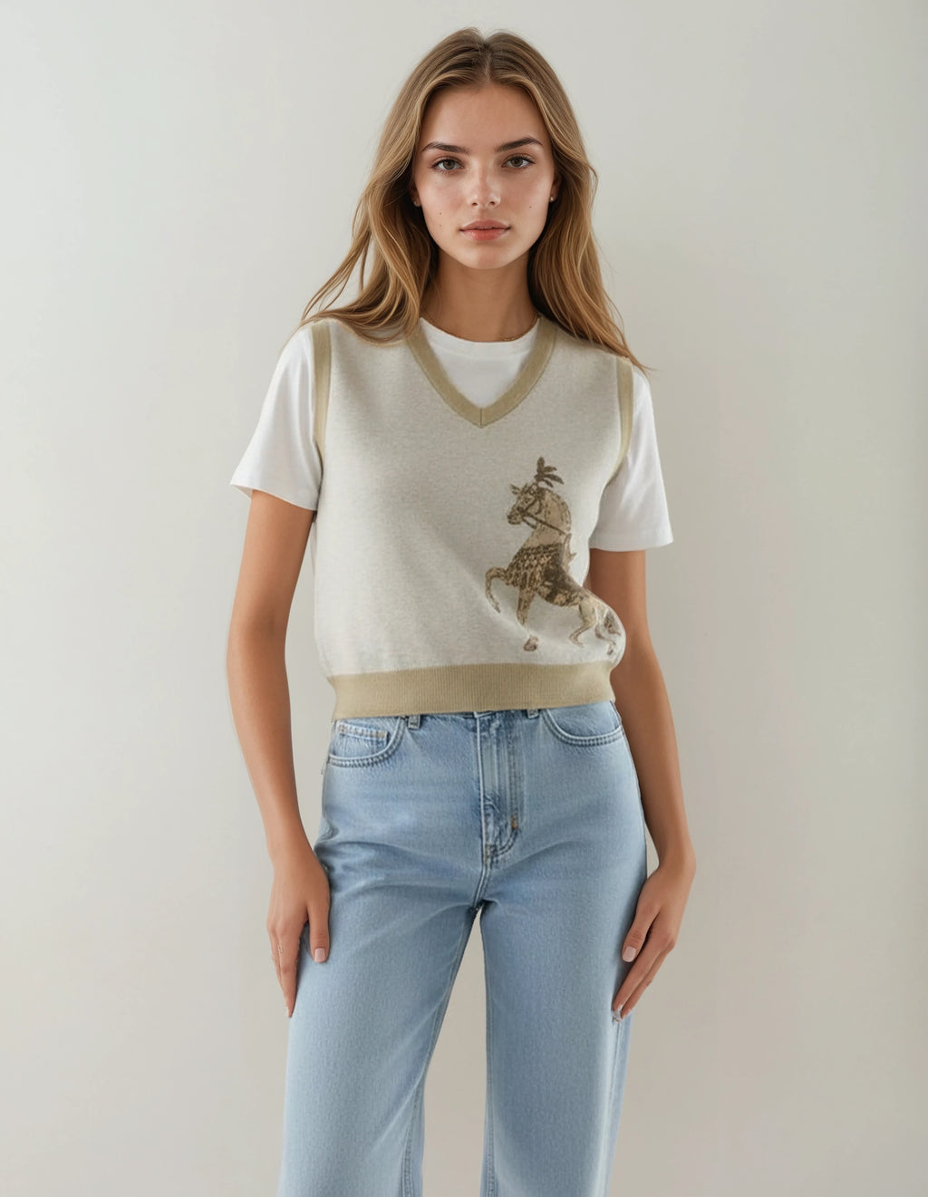 Sheida Knit V-neck vest