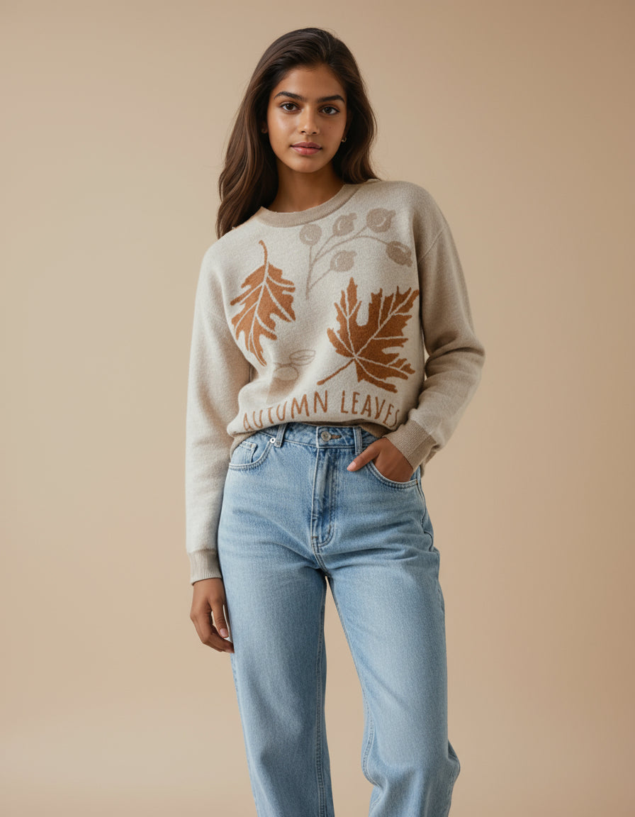 Zohre Relaxed fit knitted crew neck sweater
